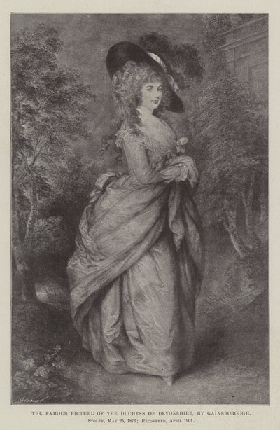 デボンシャーの公爵夫人の有名な写真 作： Thomas Gainsborough